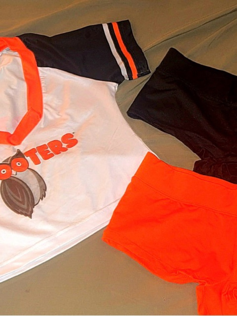 Hooters Orange Athletic Shorts with Black Accent